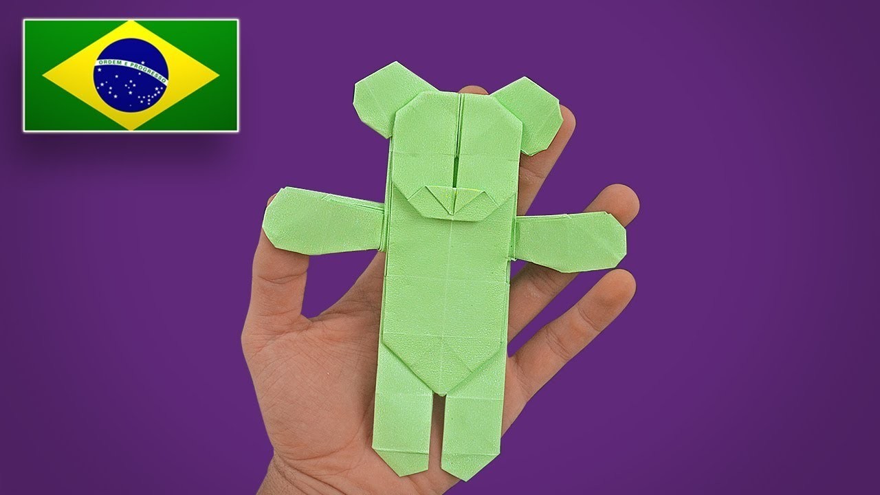 Origami: Ursinho de Pelúcia - Instruções em Português BR