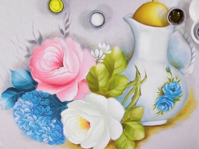 Pintura de Rosas e Flores em Tecido com Jorge Delavega