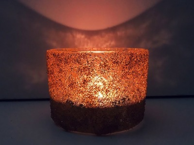 PORTA VELAS DE GLITTER- como fazer- suporte para velas feito em casa! Ilana Andrade