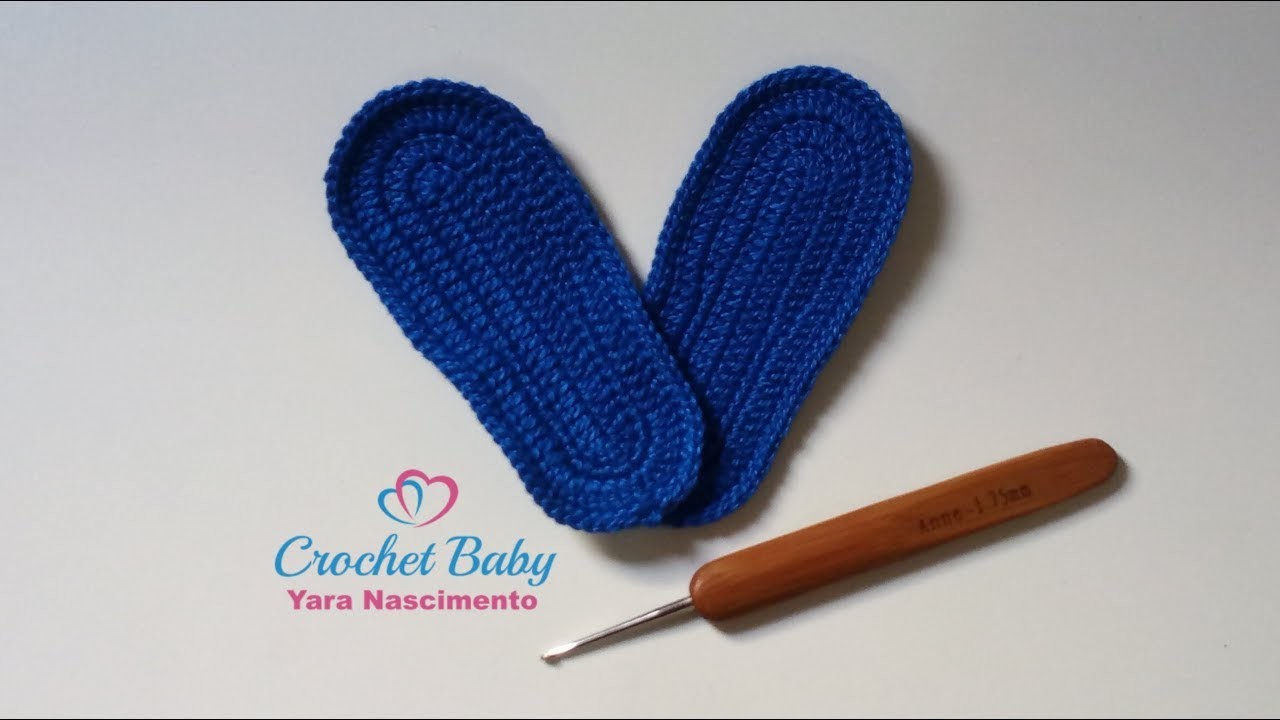 Solinha de Crochê - Tamanho 11 cm - Crochet Baby Yara Nascimento