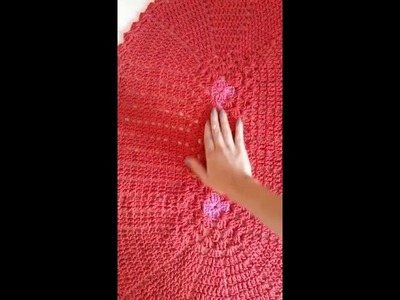 Tapete vermelho croche
