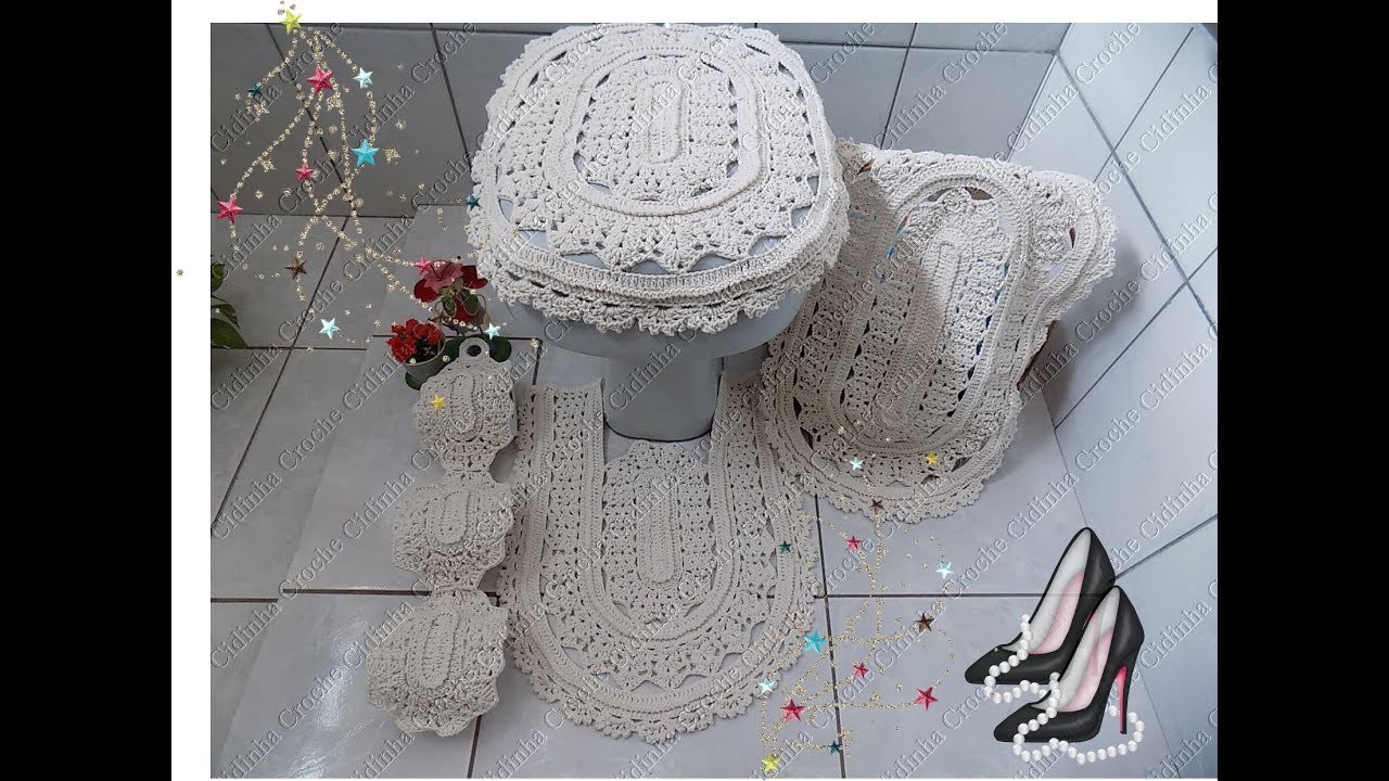 Cidinha Croche : Jogo De Banheiro Em Croche - Soberano-Tampo Vaso-Parte 1.3