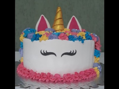DECORAÇÃO DE BOLO TEMA UNICORNIO