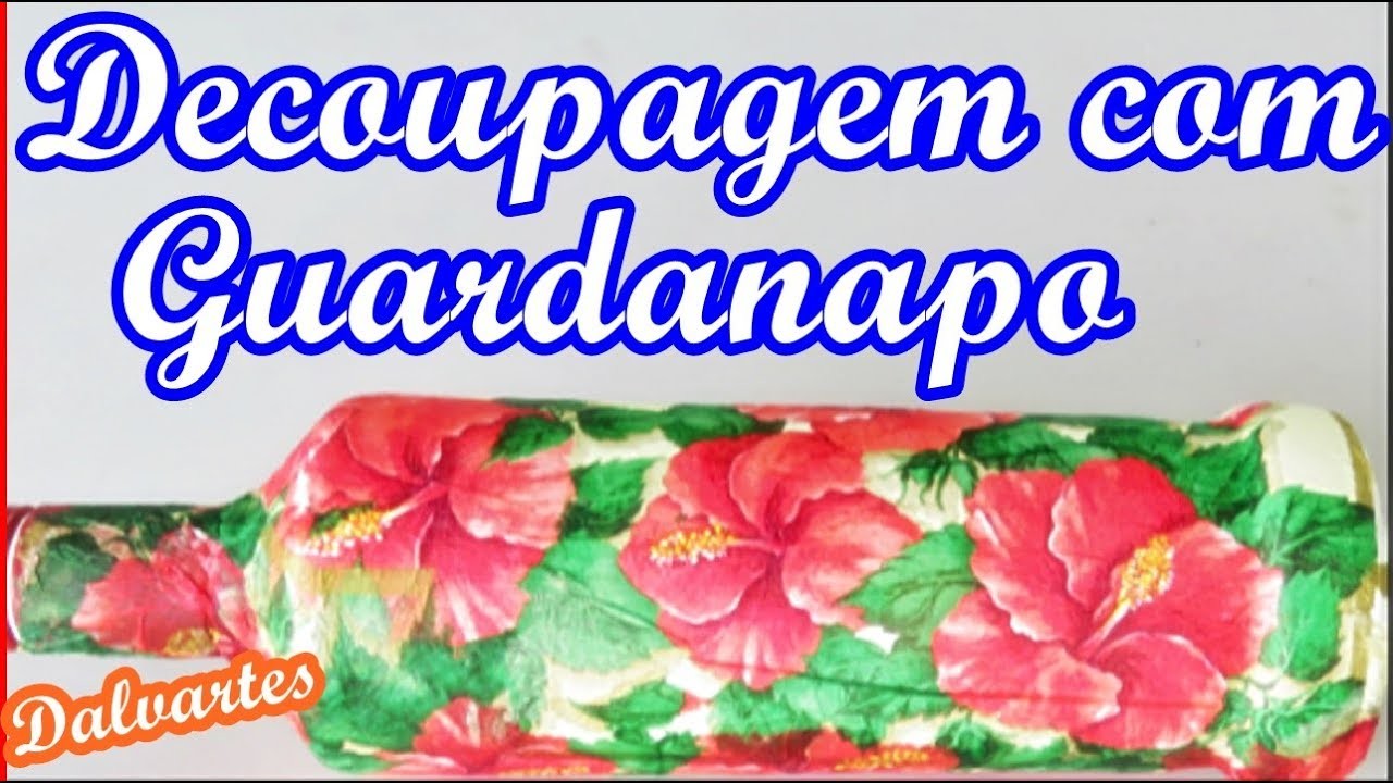 DECOUPAGE COM GUARDANAPO HIBISCO