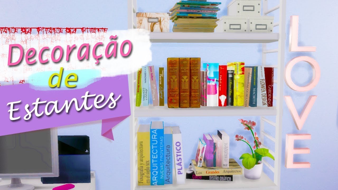 DICAS DE DECORAÇÃO #3 (Decorar uma estante com livros) | The Sims 4