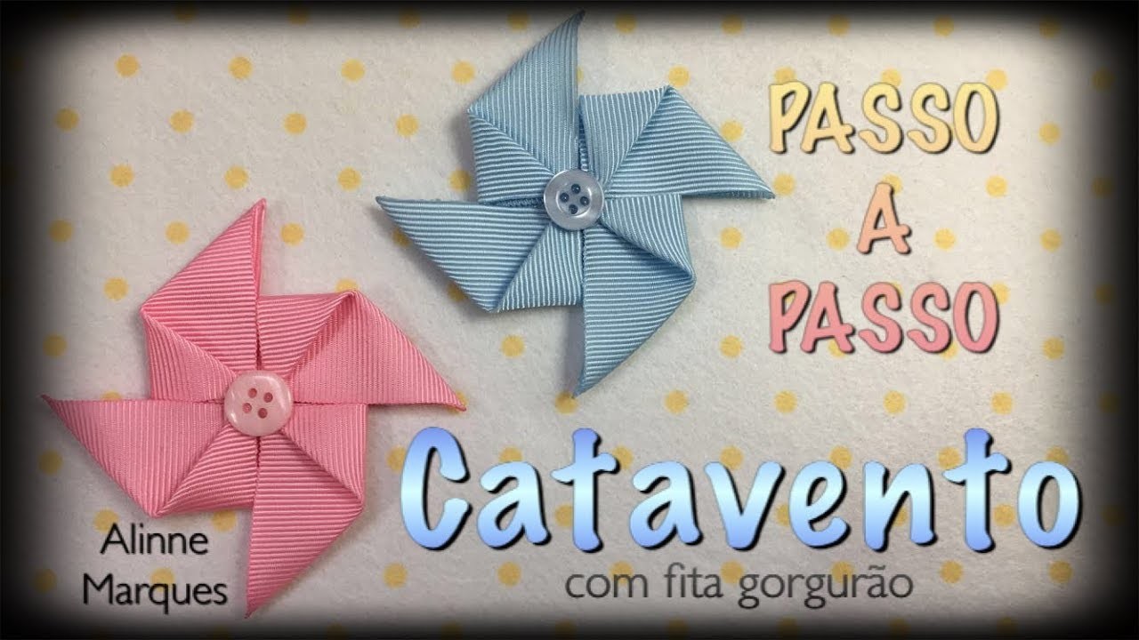 {DIY} Catavento com fita gorgurão