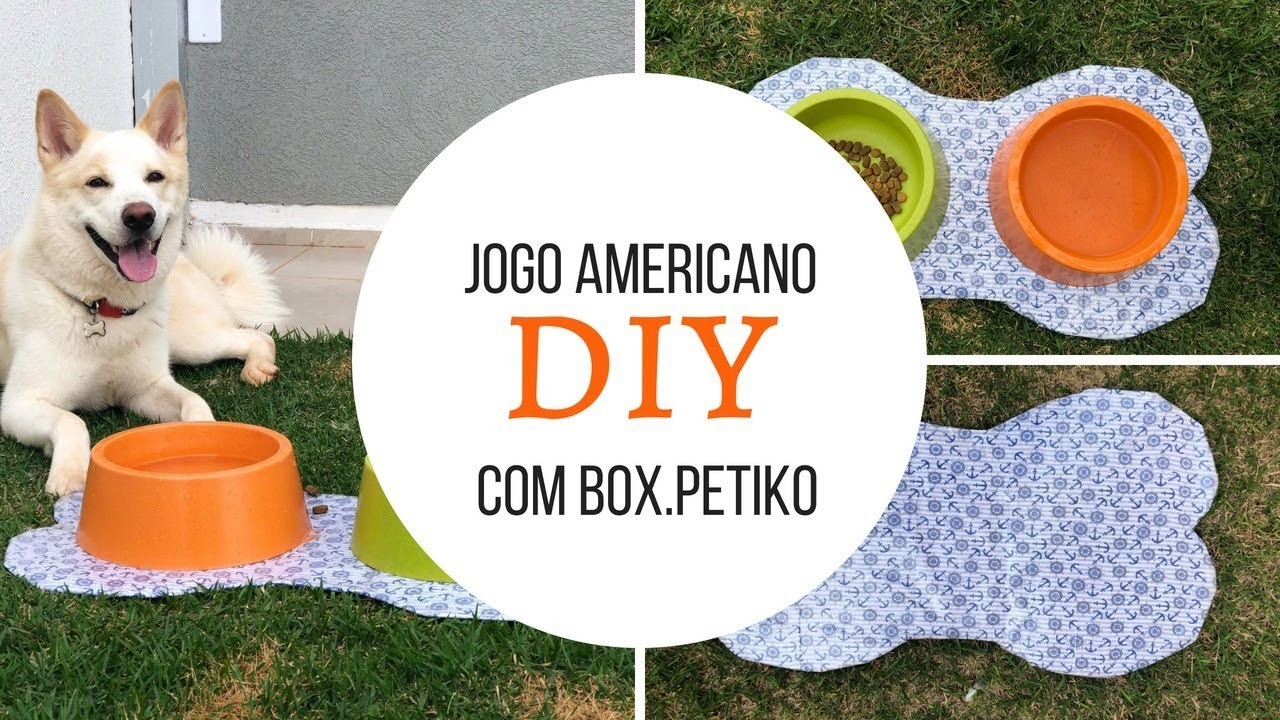 DIY PET -  JOGO AMERICANO FEITO COM A CAIXA DO BOX.PETIKO