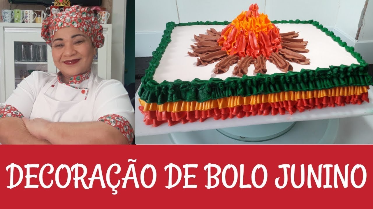 #Festa Junina-Decoração de bolo Junino
