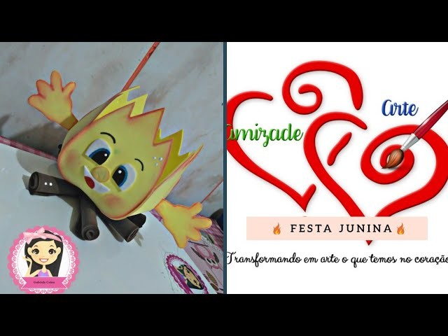 Festa junina, decoração, fogueira,Eva, goma, foami