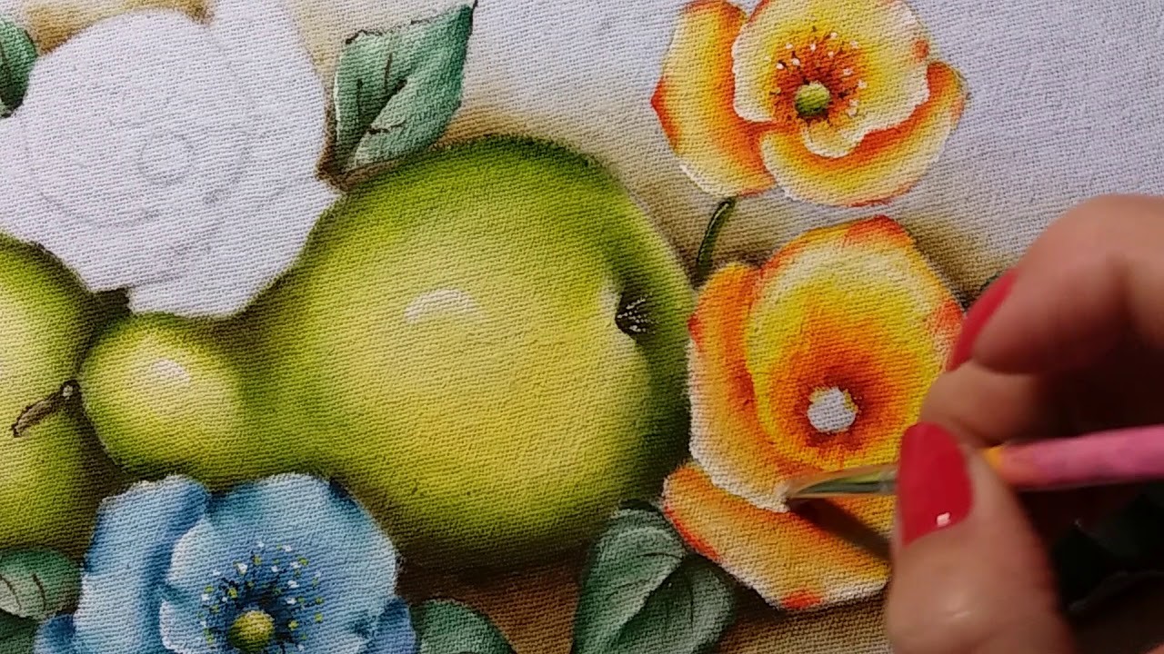 Flores do campo da Aninha (2) - Pintura em tecido