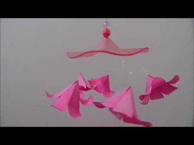 Isa Klein Tutorial 111: como fazer móbile de flor para decoração - (fácil) FAÇA E VENDA!