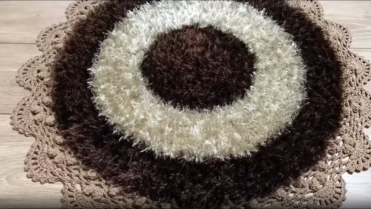 Tapete de Crochê Peludinho Geométrico por Marcelo Nunes