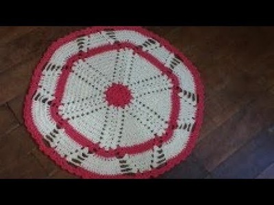 Tapete sextavado de crochê ou tapetão, centro de messa,fácil de fazer ( 1.2)