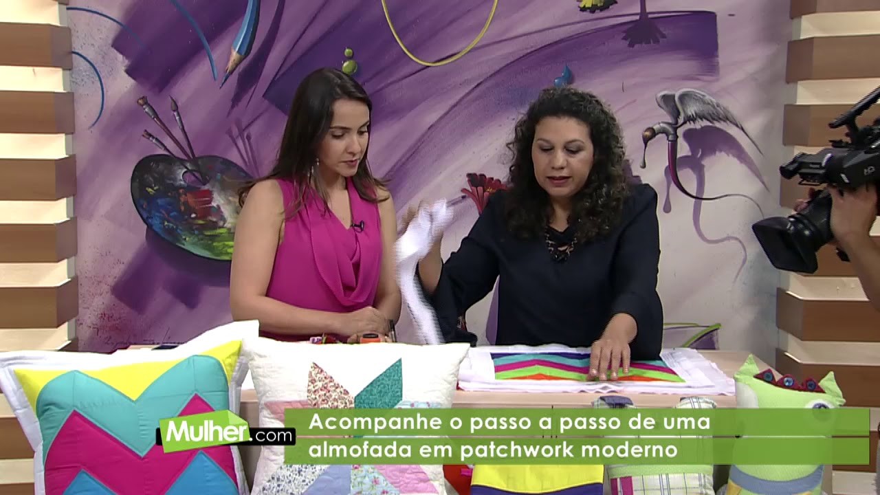 Almofada patchwork moderno por Edileny Gomes - 10.11.2017 - Mulher.com - P2.2