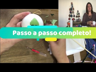 Aprenda a fazer Patchwork Embutido Customizados com Bolas de Natal