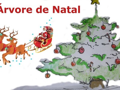 Árvore de Natal - Como desenhar? Christmas Tree - How to draw? Feliz Natal, Draw 4 kids