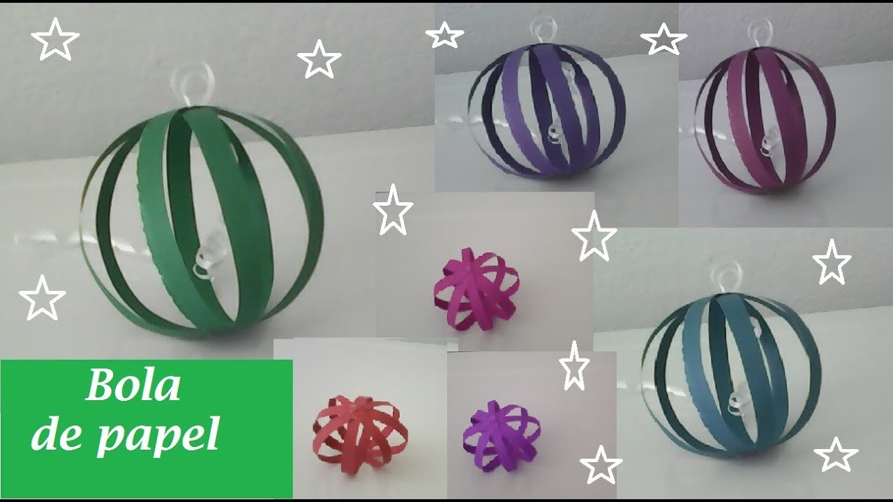 Bola de natal em papel FÁCIL, decoração,enfeite de natal, aniversario,festa,#artesanato