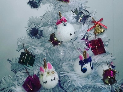 Bolinha De Unicórnio Para Enfeitar A Sua Árvore De Natal????