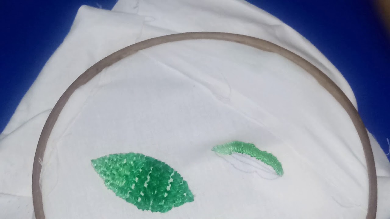 ????Bordado a mão fazendo folha para iniciantes parte 02 - Hand Embroidery for Beginners
