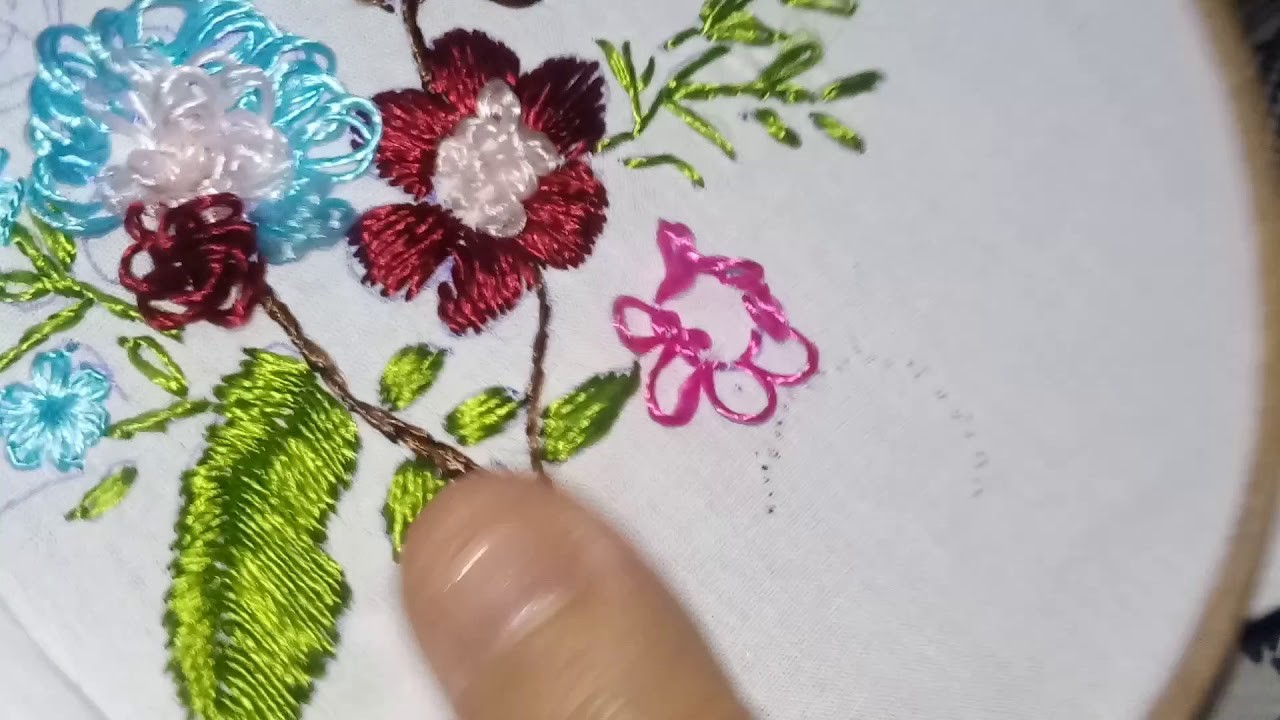 ❤Bordado a mao ponto cabelinho de anjo???? Hand Embroidery for Beginners