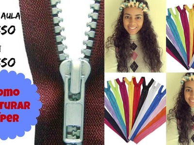 Como costurar  zíper passo a passo fecho ecler Alana Santos Blogger