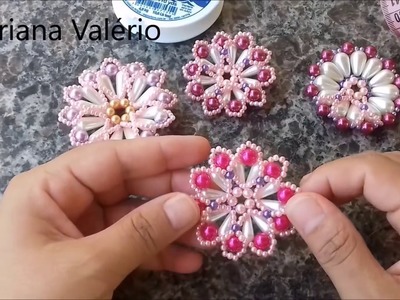 Como fazer: Flor estrela de pérolas gotas - Adriana Valério