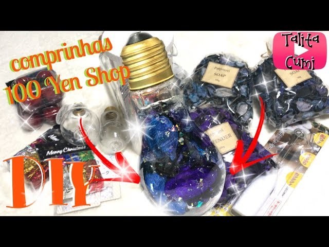 Comprinhas + DIY de decoração do 100 Yen shop (loja de $1,00) Talita Cumi ????????