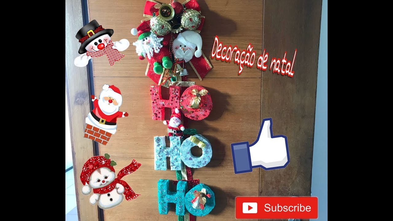Decoração de natal para porta.