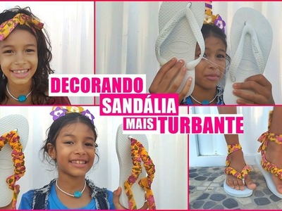 DEIXANDO MINHA SANDÁLIA FASHION + TURBANTE! | DIY | por Cantinho da Antonella