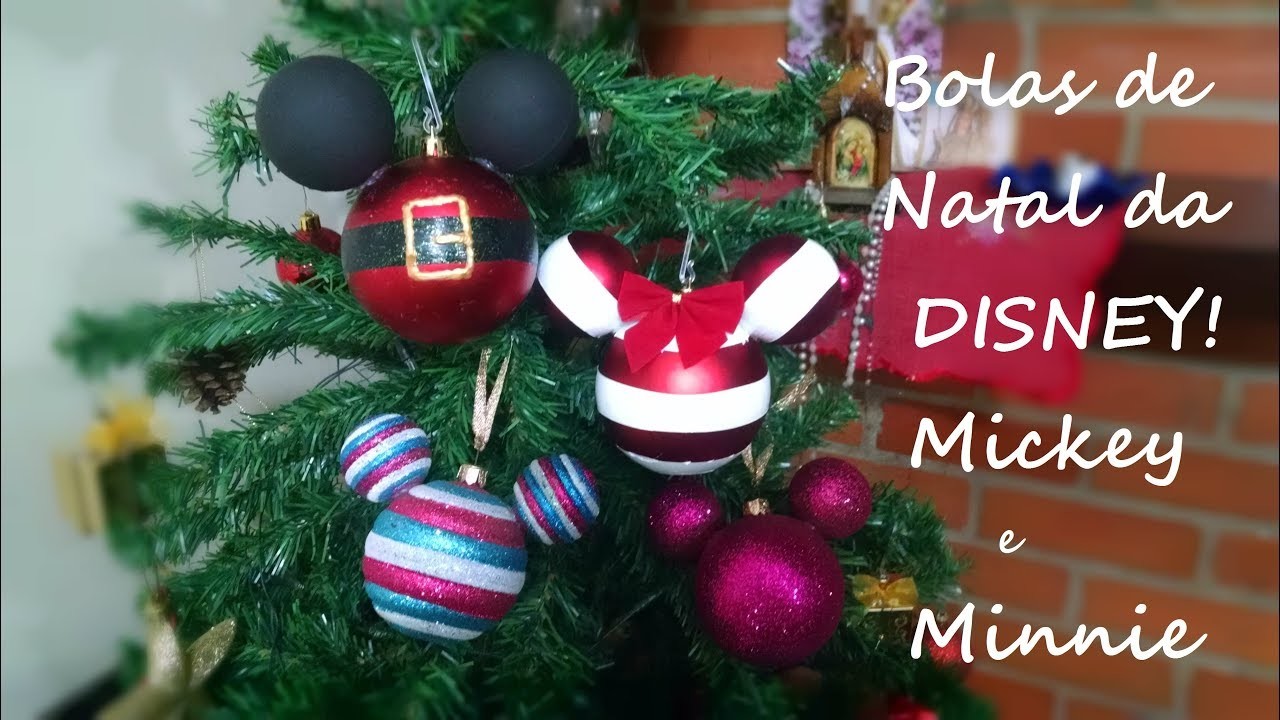 DIY: Bolas de Natal da DISNEY.Mickey e Minnie #2 - Daiana Drumond