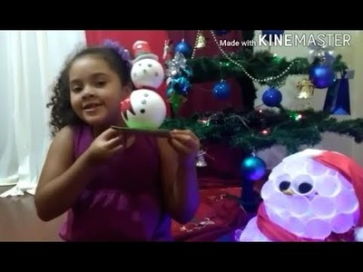 DIY:  boneco de neve de isopor