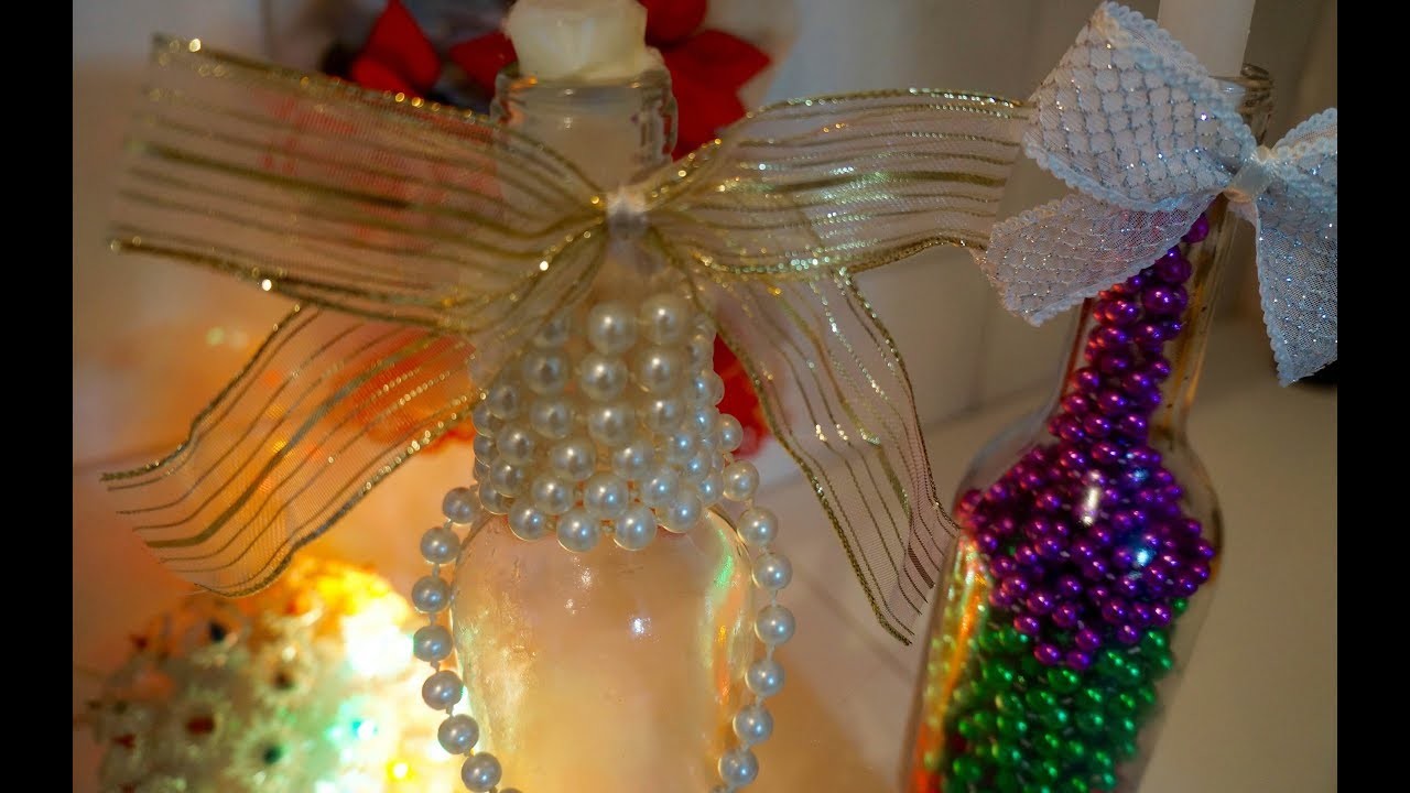 DIY - CASTIÇAL NATALINO com GARRAFA RECICLADA  - ESPECIAL DE NATAL