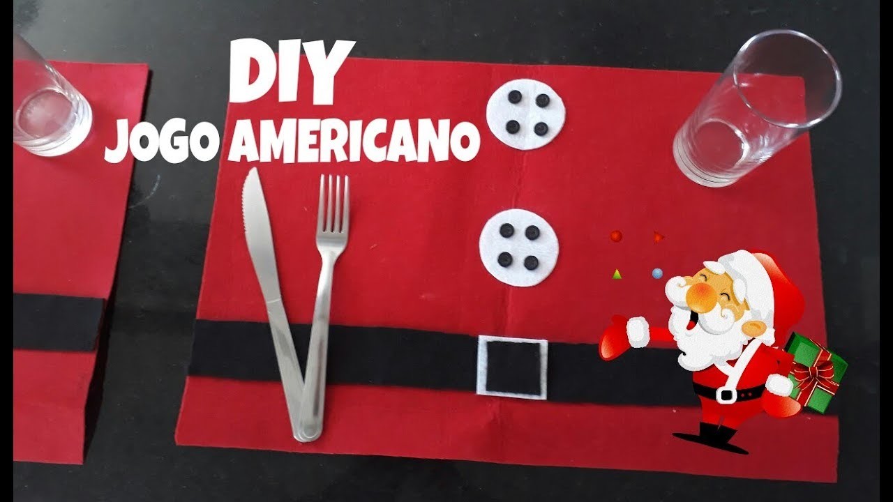 DIY - Como fazer jogo americano de Natal em feltro