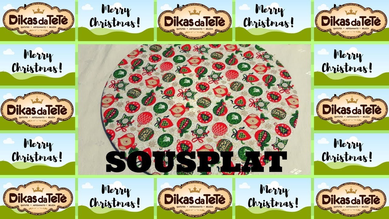 DIY DE NATAL PARTE 5 - SOUSPLAT FEITO COM VINIL
