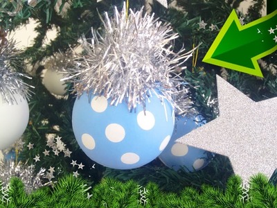 DIY INCRÍVEL - Repaginando suas BOLAS DE NATAL com BALÕES - Fácil e Barato