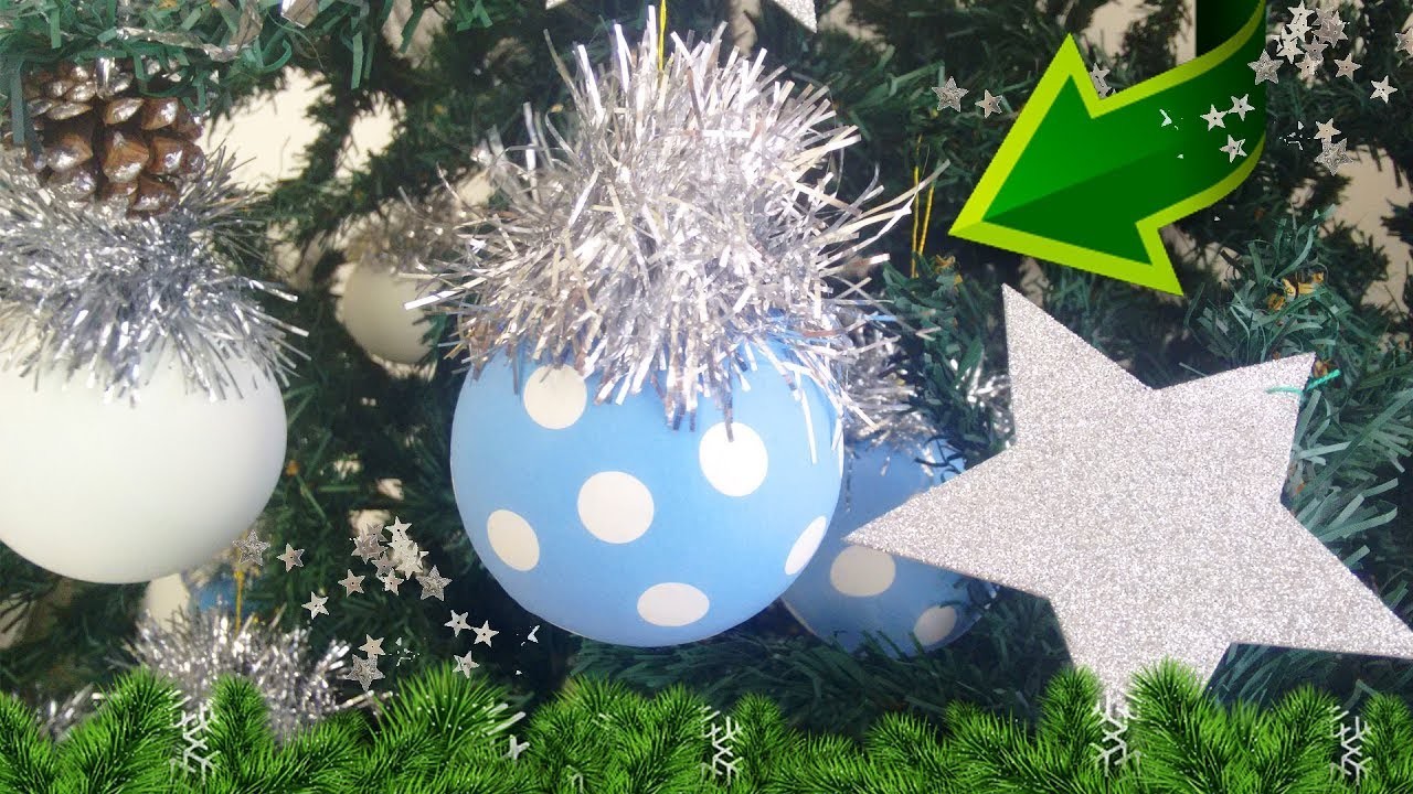 DIY INCRÍVEL - Repaginando suas BOLAS DE NATAL com BALÕES - Fácil e Barato