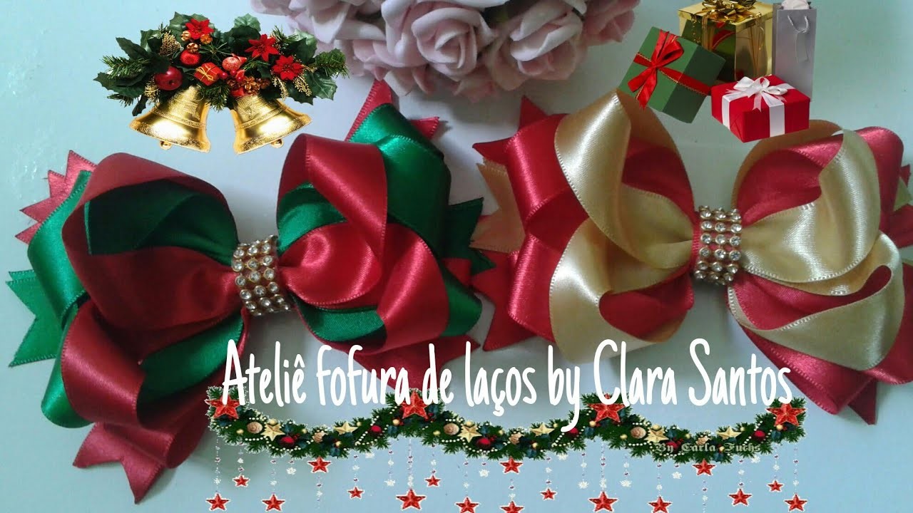 DIY - laço Boutiqui com laço simplis pro natal.