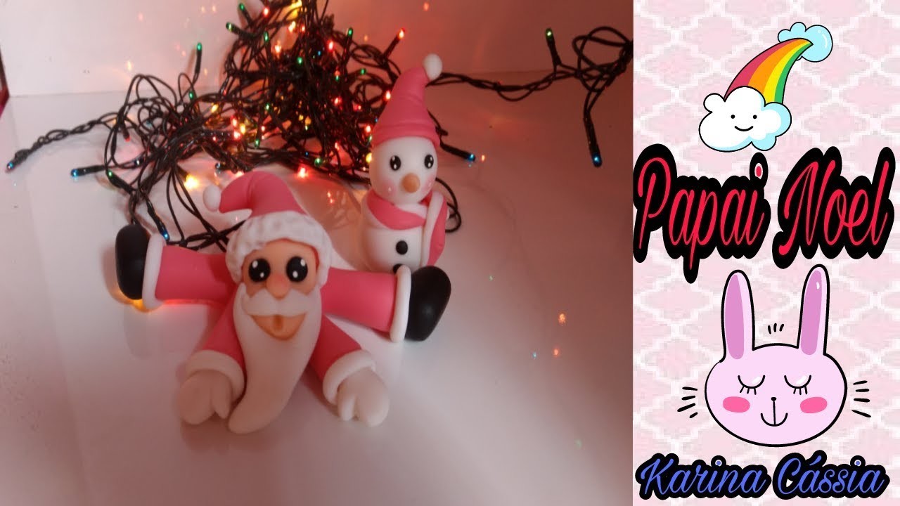 DIY: Papai noel #especialdenatal  Karina Cássia   ( biscuit. porcelanafria )