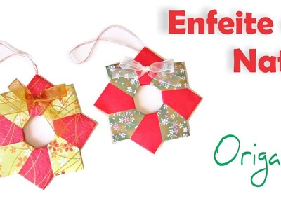 Origami Enfeite de Natal - Como fazer coisas de papel - Christmas