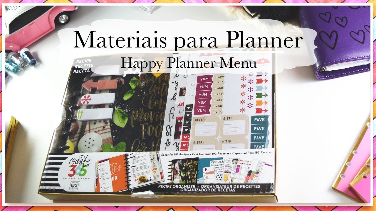 Review do Menu Happy Planner - Organizando suas receitas