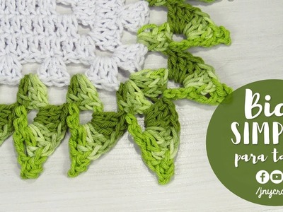 Bico de crochê simples e fácil para tapete | AULA 3 - JNY Crochê
