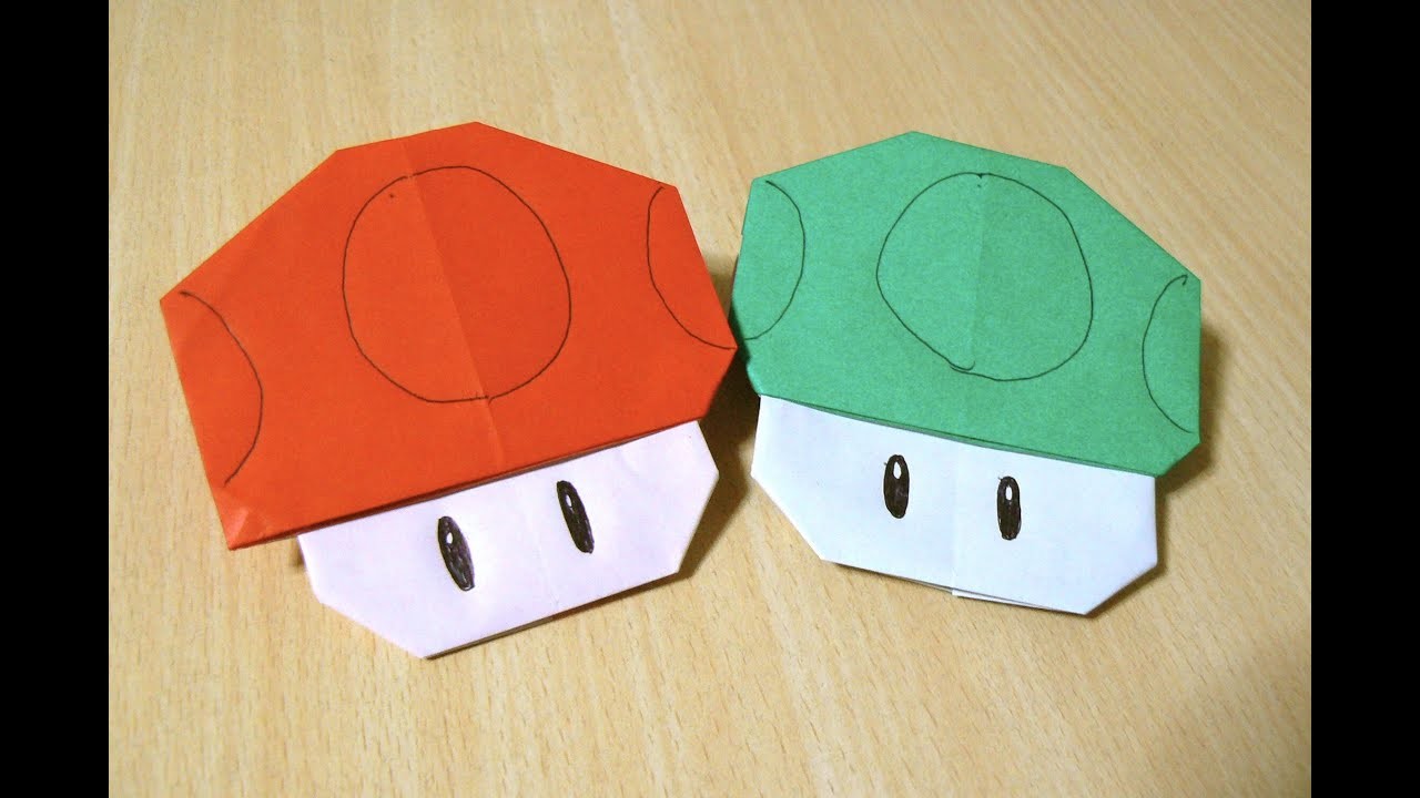 Como fazer cogumelo (Mario Bros). Origami. A arte de dobrar papel.