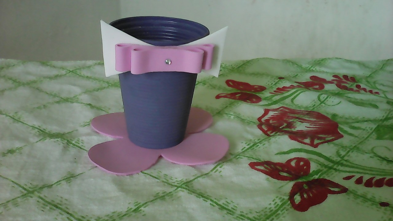 Como fazer Lembrancinha infantil copo descartável e eva fácil e barato,  reciclagem , #artesanato