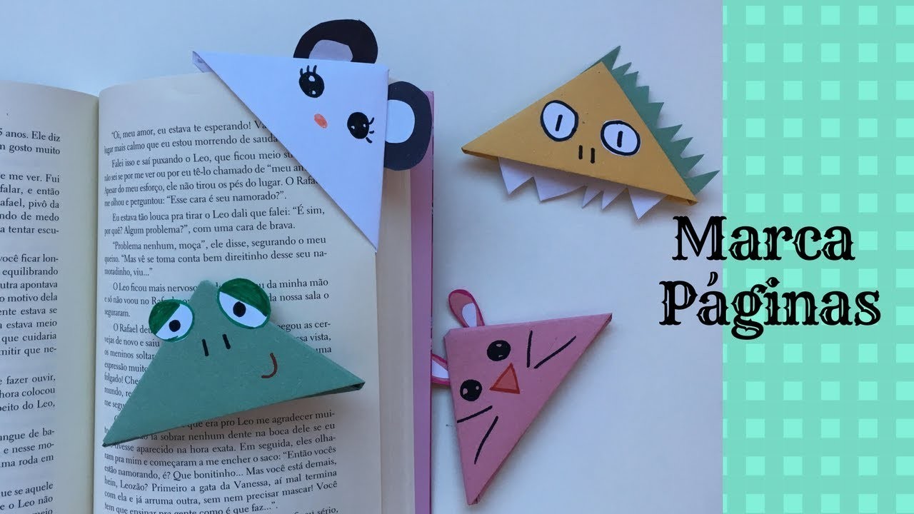 Como fazer marca páginas divertidos