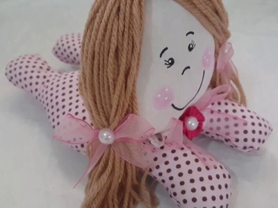 Faça você mesmo uma linda bonequinha, feita á mão sem máquina de costura artesanato e decoração