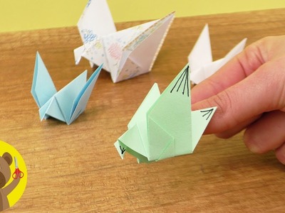 Origami para Crianças | Passarinho de Dobradura super fácil de fazer | Tutorial