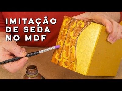 Caixa de MDF com pintura de Imitação de Seda