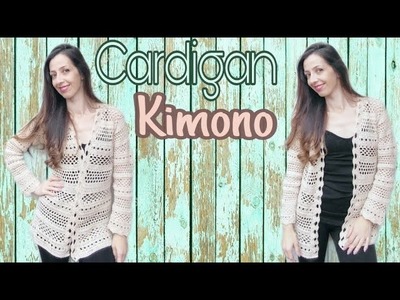 Cardigan Kimono de Crochê