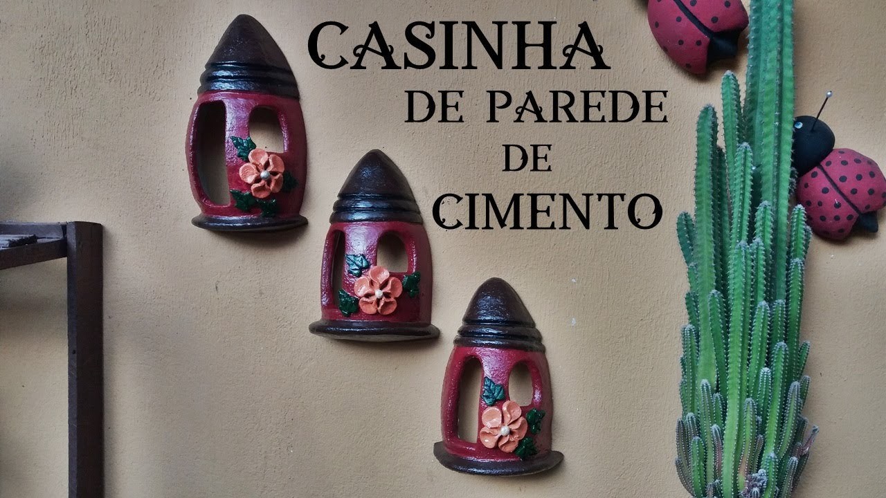 CASINHA DE PAREDE ESTILO CABANA DE CIMENTO( PASSO A PASSO)