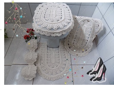 Cidinha Croche : Jogo De Banheiro Em Croche -Soberano-Pé Vaso-Completo